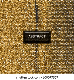 Halftone vintage golden texture. Vector illustration of grunge halftone pattern.