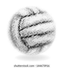 Halftone volleyball ball