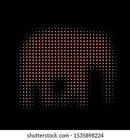 Halftone walking elephant Vector illustration eps10