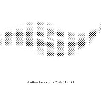 Halftone Wave Background. Black Dot Vector design. 