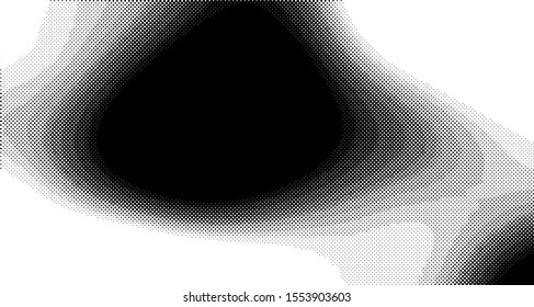 Halftone wave background. Curved gradient texture or pattern. Vertical gradient dots. Pop art texture. Vector illustration.