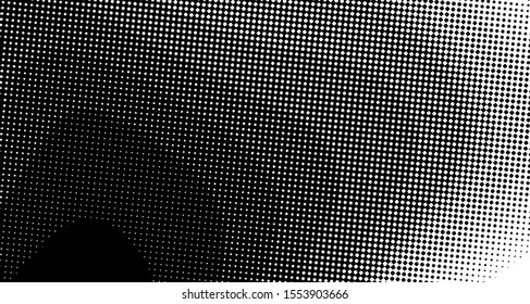 Halftone wave background. Curved gradient texture or pattern. Vertical gradient dots. Pop art texture. Vector illustration.