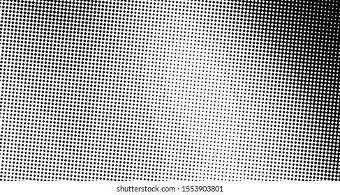 Halftone wave background. Curved gradient texture or pattern. Vertical gradient dots. Pop art texture. Vector illustration.