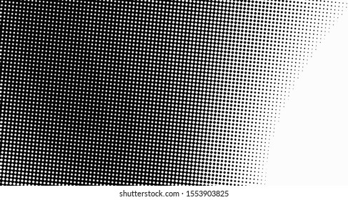 Halftone wave background. Curved gradient texture or pattern. Vertical gradient dots. Pop art texture. Vector illustration.