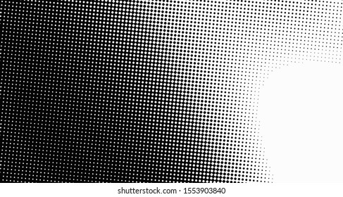 Halftone wave background. Curved gradient texture or pattern. Vertical gradient dots. Pop art texture. Vector illustration.