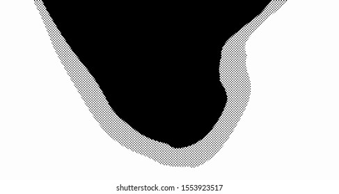 Halftone wave background. Curved gradient texture or pattern vertical polka dots. Pop art texture. Vector illustration.