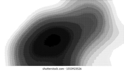 Halftone wave background. Curved gradient texture or pattern vertical polka dots. Pop art texture. Vector illustration.