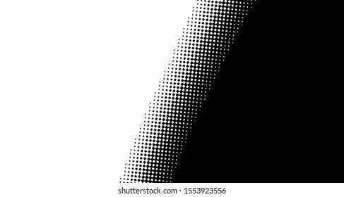 Halftone wave background. Curved gradient texture or pattern vertical polka dots. Pop art texture. Vector illustration.