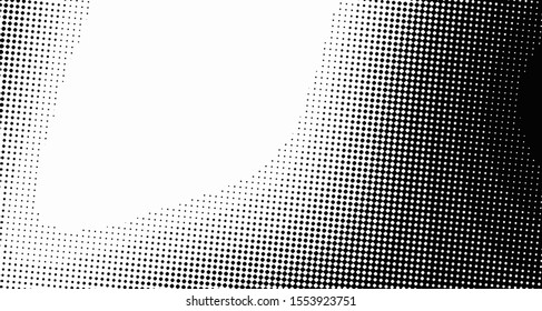 Halftone wave background. Curved gradient texture or pattern vertical polka dots. Pop art texture. Vector illustration.