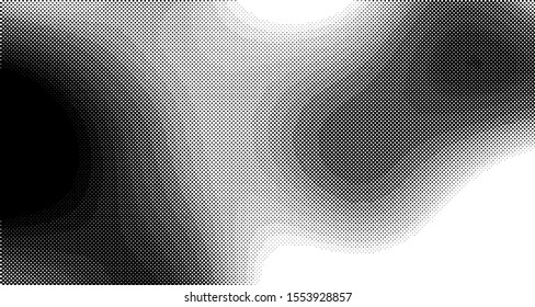 Halftone wave background. Curved gradient texture or pattern vertical polka dots. Pop art texture. Vector illustration.