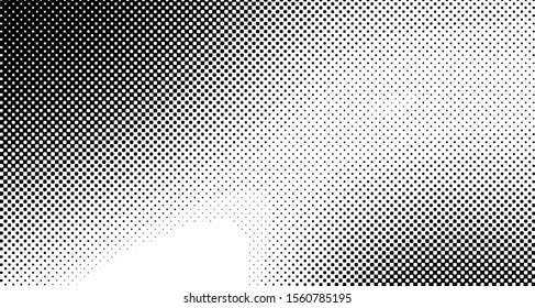 Halftone wave background. Curved gradient texture or pattern. Vertical gradient dots. Pop art texture. Vector illustration.