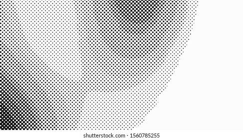 Halftone wave background. Curved gradient texture or pattern. Vertical gradient dots. Pop art texture. Vector illustration.