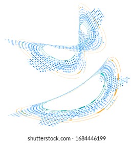 Halftone wave background. Curved gradient texture or pattern. Pop art texture