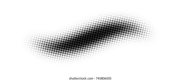 Halftone wave background. Curved gradient texture or pattern. Vector illustration.