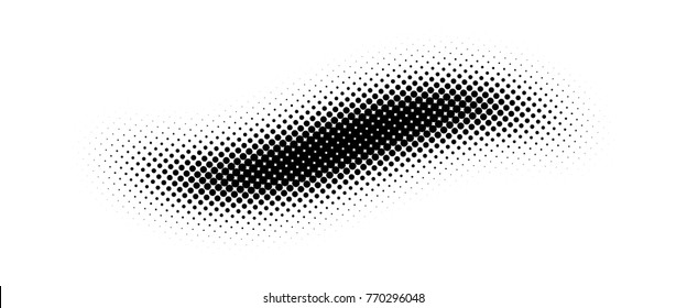 Halftone Wave Background. Curved Gradient Texture Or Pattern. Vector Illustration.