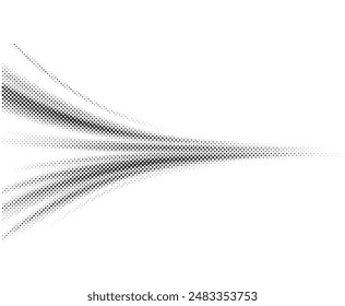 Fondo de onda de semitonos. Diseño de textura de efecto de punto aislado.