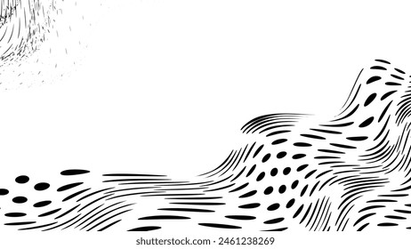 Halftone Wave Border Overlay,halftone border with wavy distortions 