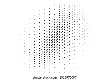 Halftone wave pattern. Digital gradient. Dotted background with circles, dots, point large scale. Design element for web banners, posters, cards, wallpapers, sites, panels.
