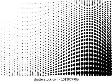 Halftone wave pattern. Digital gradient. Dotted background with circles, dots, point large scale. Design element for web banners, posters, cards, wallpapers, sites, panels.