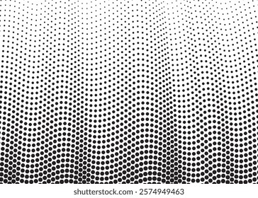 Halftone Wave Patterns Innovative Flow of Dots in Abstract Digital Design Exploring Modern Computational Aesthetics and Creative Visualization Trends

