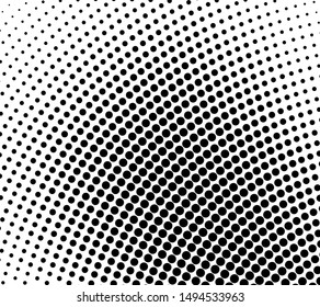Halftone wave texture. Chaotic abstract background of dots