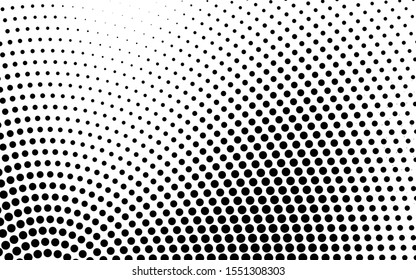 Halftone wave texture. Chaotic abstract background of dots