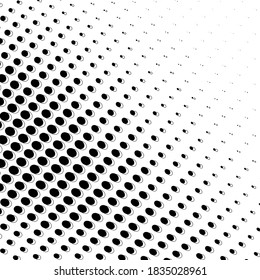Halftone wave texture. A chaotic pattern of dots. Template for printing on fabric, posters, business cards. Monochrome pattern