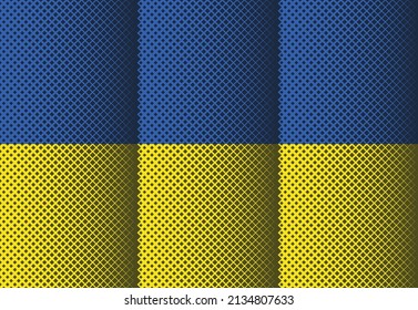 Ilustración de color de media tonalidad como la bandera de Ucrania con azul y amarillo.