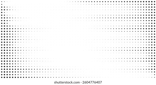 Halftone wavy dot pattern. Abstract spotted grunge template.