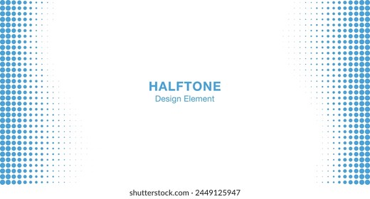 Halftone wavy frame. Design for poster, invitation, gift card, coupon, book cover. Banner halftone. Retro vintage background. Vector water frame.