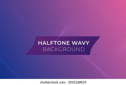 Halftone wavy gradient 3d background
