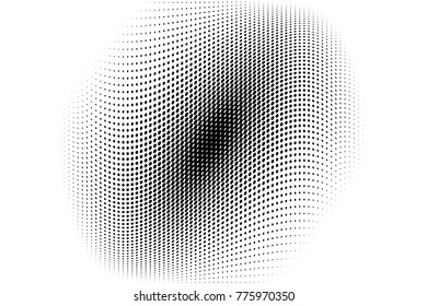 Halftone wavy pattern. Comic background. Dotted retro backdrop with circles, dots. Design element for web banners, posters, cards, wallpapers, sites. Pop art style. Vector illustration. 