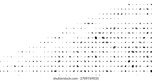 Espiral ondulado de meio-tom, curva abstrata de padrão de pontos, forma orgânica com textura pontilhada de gradiente monocromático. Isolado tendy design elemento. terno para negócios, banners