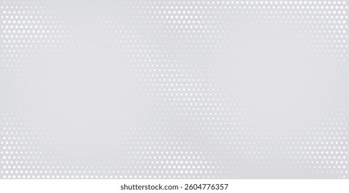 Halftone wavy white dots pattern. Abstract spotted grunge template.