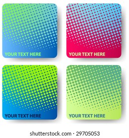 Halftone web elements in vector