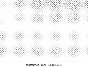 Halftone white and grey background. Abstract decorative web layout or poster, banner. Abstract halftone background for concept design. Abstract digital geometric background. Modern vector design