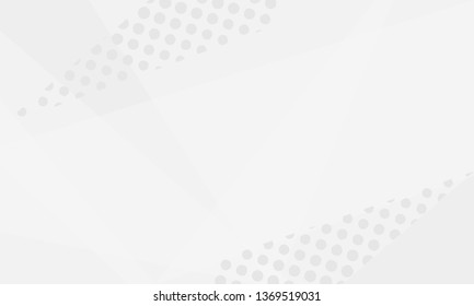 Halftone white & grey background. vector design concept. Decorative web layout or poster, banner. - Shutterstock ID 1369519031