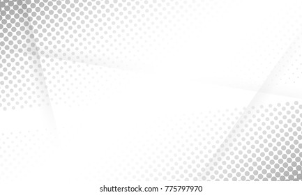 Halftone white & grey background. vector design concept. Decorative web layout or poster, banner.