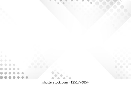 Halftone white light & grey background. space design concept. Decorative web layout or poster, banner.