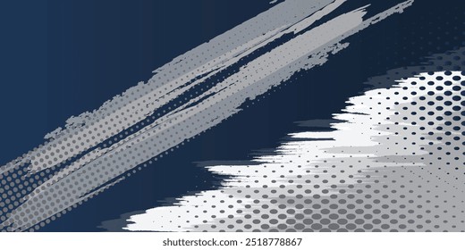Halftone yellow dots pattern and black gradient grunge texture background. Dotted line comic sport style vector illustration