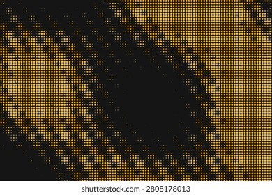 Halftone yellow-black wave pattern with grid texture yellowblack