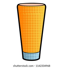Halftoned style beer glass icon