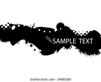 Halftone/grungy black abstract background