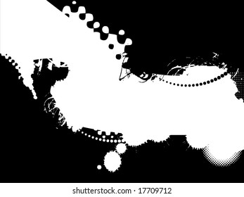 Halftone/grungy black abstract background