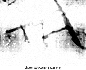Halftones background.Distress Dirty Damaged Spotted Circles Overlay Dots Texture . Grunge Effect .