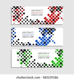 Halftones Banner. Color Design element. Distress Dirty Damaged Spotted Square Overlay Dots Texture . Grunge Effect 