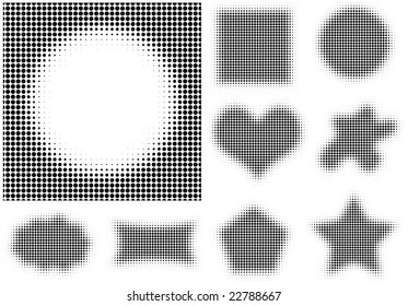 halftones rounds dots high quality vector illustrations