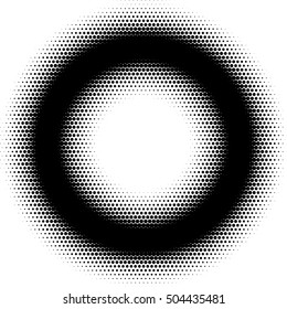 halftones vector background in circle