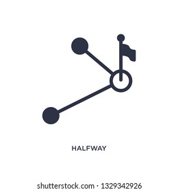 halfway icon. Simple element illustration from education concept. halfway editable symbol design on white background. Can be use for web and mobile.