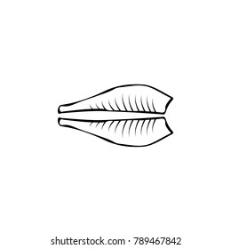 halibut fillet icon. Fish and sea products elements. Premium quality graphic design icon. Simple love icon for websites, web design, mobile app, info graphics on white background